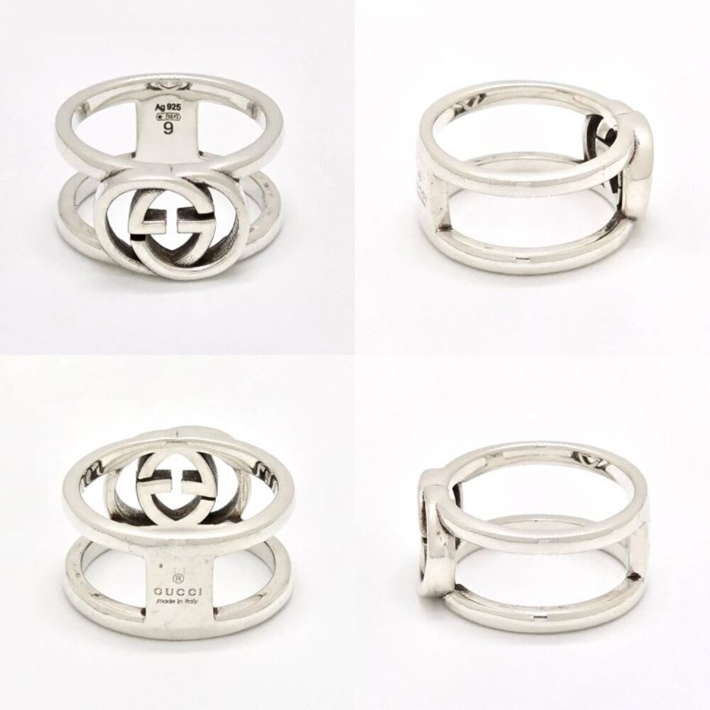 Gucci Interlocking G Ring Star Ring Silver Sv 925… - image 3